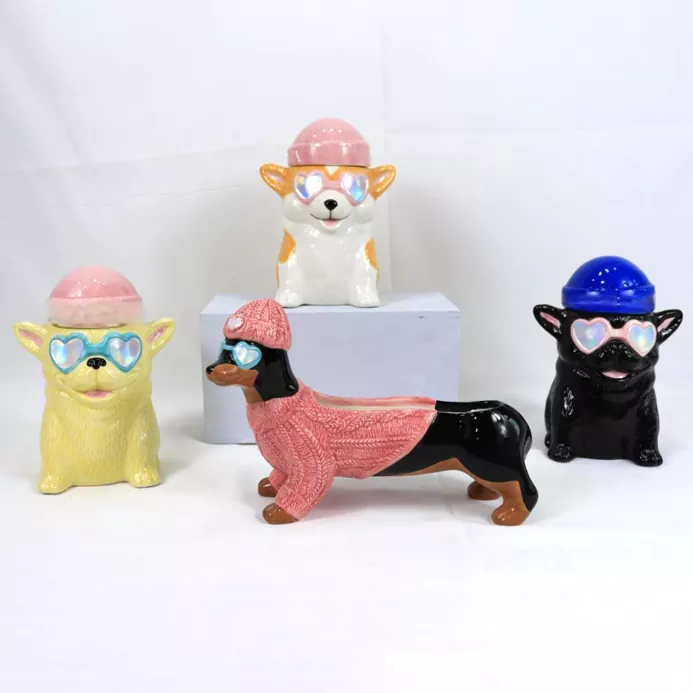 पशु सिरेमिक मोमबत्ती धारक