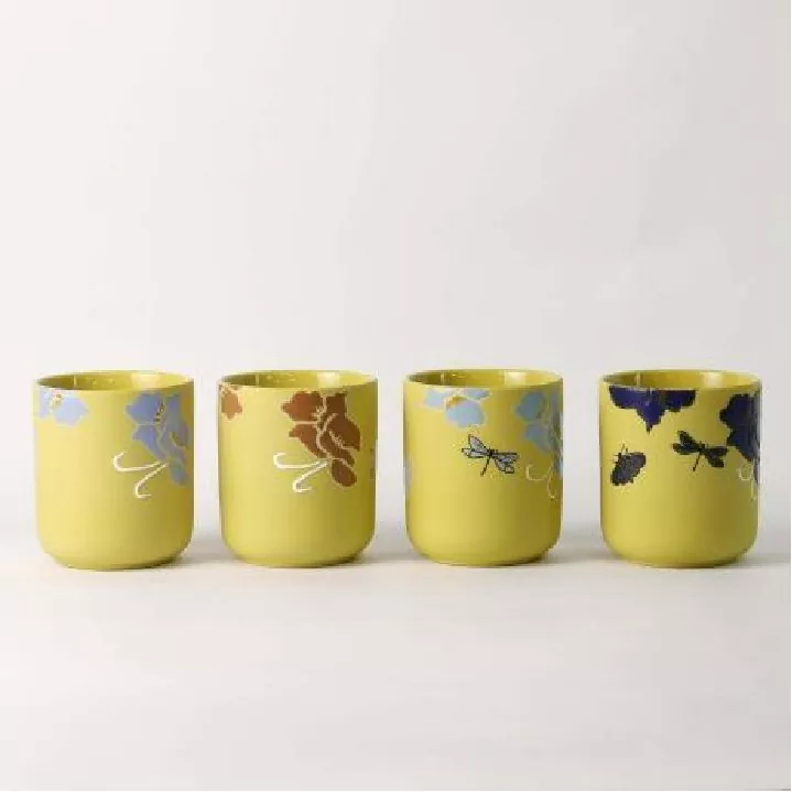 फ्लोरल व्हिस्पर हैंड पेंटेड आर्ट कैंडलहोल्डर