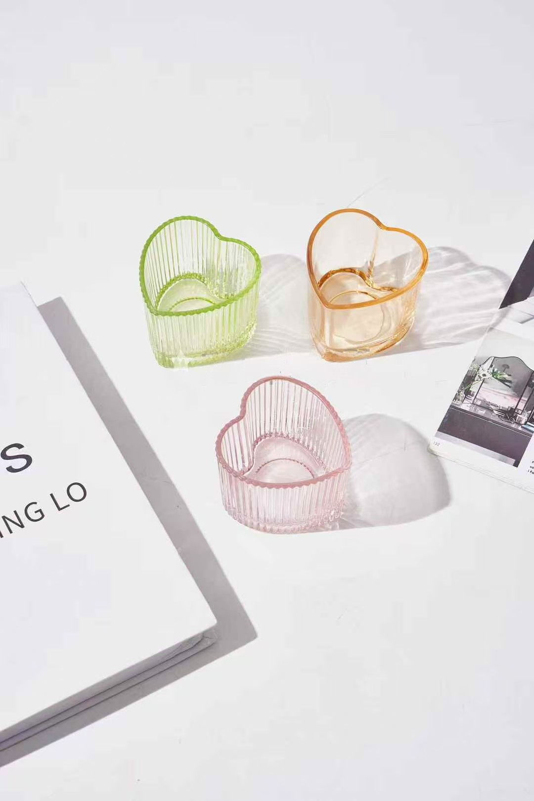 प्यार के आकार का ग्लास मोमबत्ती धारक प्यार के आकार का ग्लास मोमबत्ती धारक