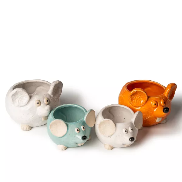 माउस के आकार का सिरेमिक मोमबत्ती धारक